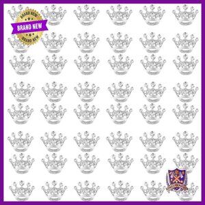 Small Crown Brooch Rhinestone Gold Silver Alloy Pin Formal Wear Accessory